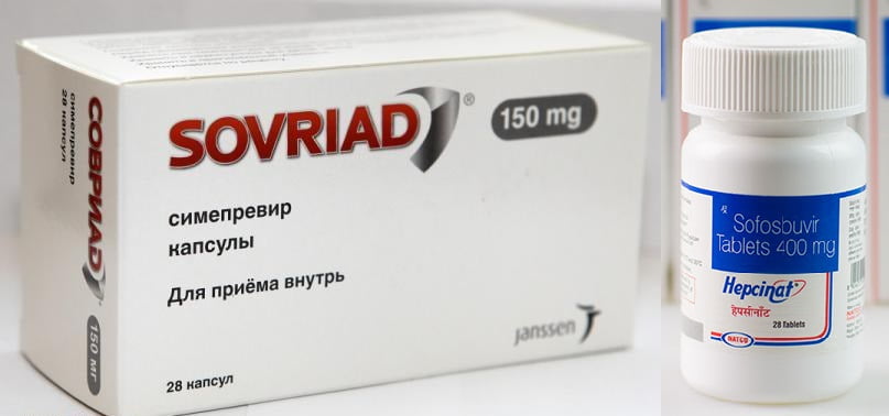 Таблетки Софосбувир и Симепревир против гепатита
